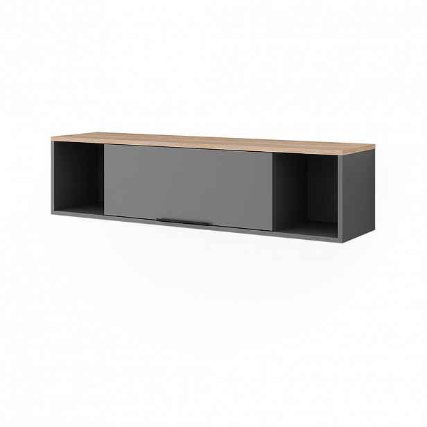 Vicco NÁSTĚNNÁ POLICE Betti Anthracite/Sonoma 120 x 30 cm