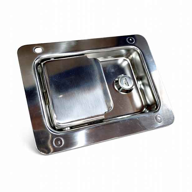 Zámek zamykací z nerezové oceli 140x110 na jeden klíč Inox