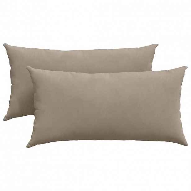 vidaXL Pohovkové polštáře 2 ks textil Taupe 80 x 40 cm