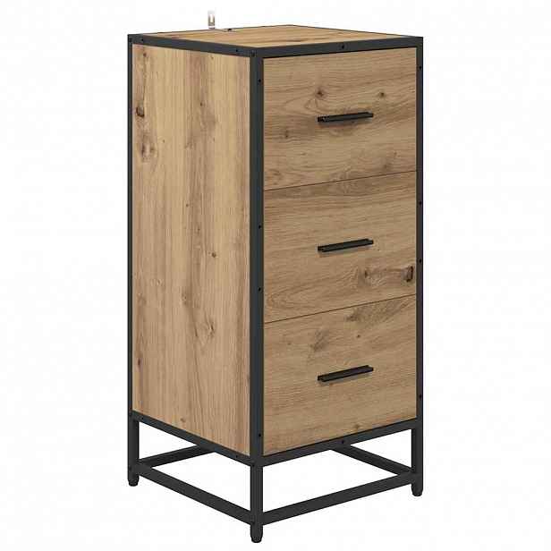 vidaXL Servírovací skříň Artisanový dub 35.5 x 35 x 76 cm