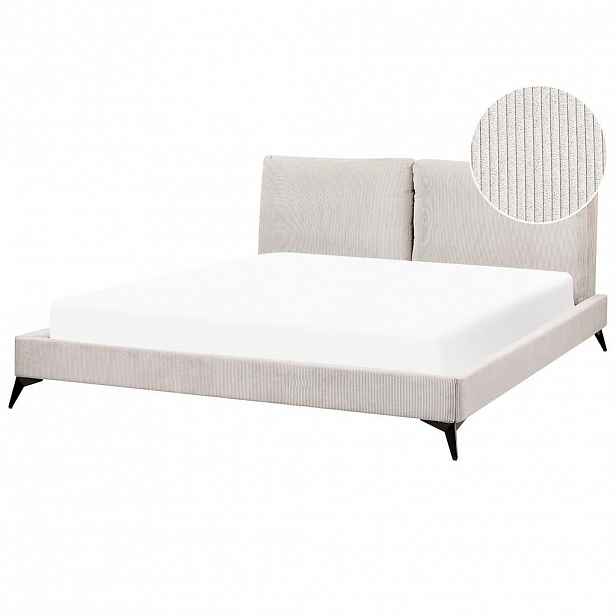 Beliani ČALOUNĚNÁ POSTEL 180/200 cm Světlá Béžová Melle