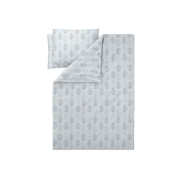 Livarno® Ložní povlečení z jemného flanelu, 240 x 220 cm, 70 x 90 cm (listy/bílá)