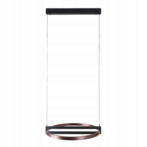 Maxlight Singapur Závěsná lampa Ring Led 48W Černá s bronzem