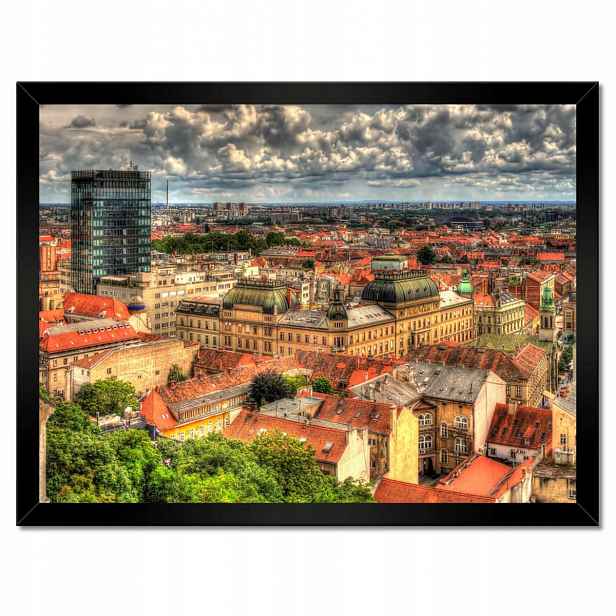 Plakáty v rámu 40x30 Panorama na Záhřeb