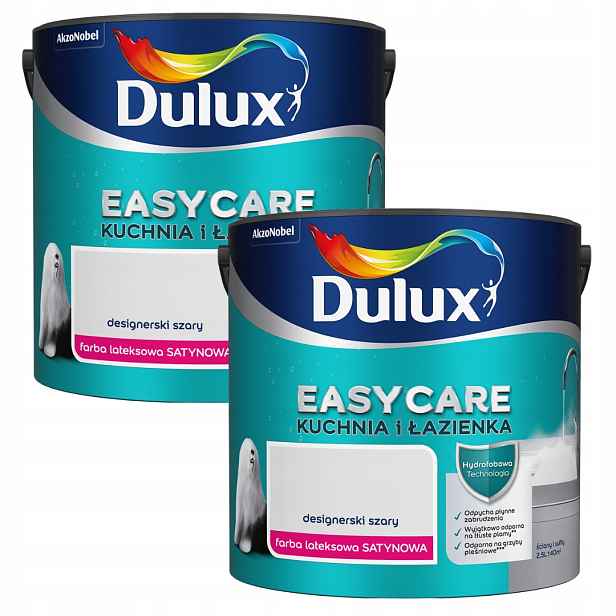 Set Dulux Easycare 2x2,5L Kuchyň&koupelna Designový Šedý Saténový 5L
