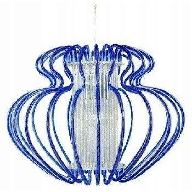 Závěsná lampa akrylová modrá E27 Imperia Candelux