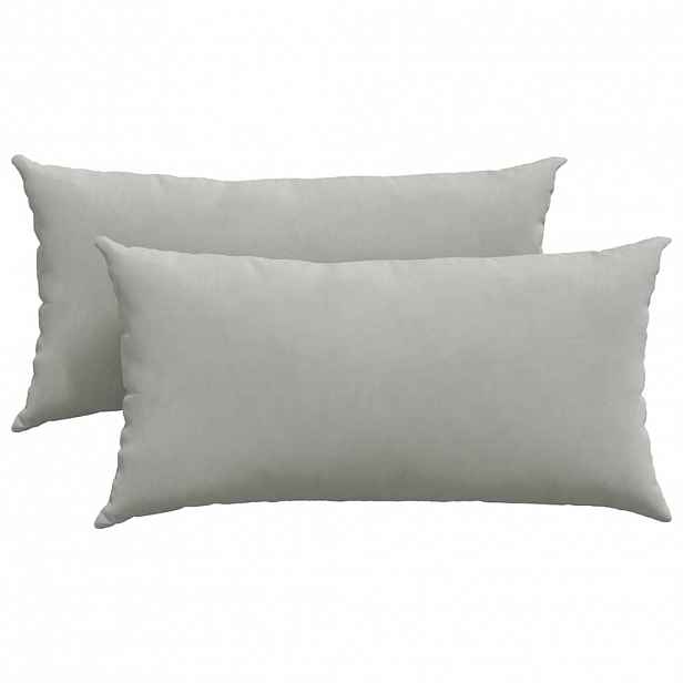 vidaXL Pohovkové polštáře 2 ks textil Světle šedá 80 x 40 cm