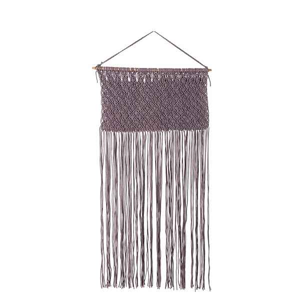 Dekorace na stěnu 90x60 cm MACRAME Bloomingville - šedá