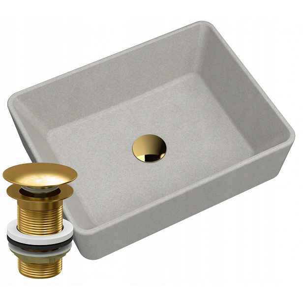 Granitová Umyvadlová Deska Béžová, Zlatý Korek
