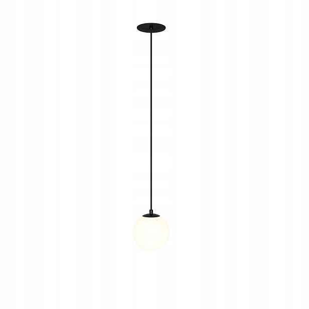 Led závěsné svítidlo černé sklo bílá koule teplé světlo 10cm Maytoni