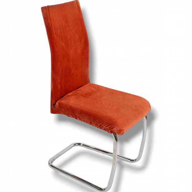 Potah na kožené křeslo Velur Tlustý Elastický Korálově červený