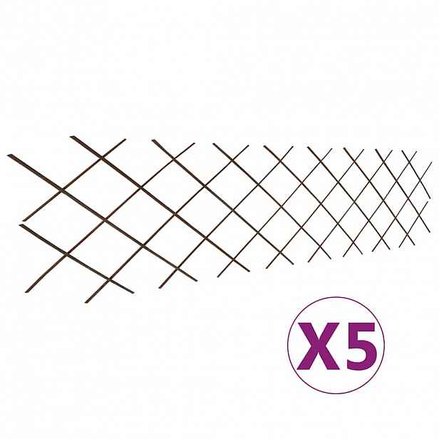vidaXL Vrbové trelážové ploty 5 ks 180 x 60 cm