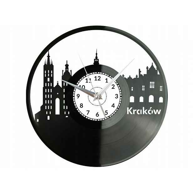 Krakov Město Polsko Nástěnné hodiny Vinylová deska Moderní Dekorativní Na