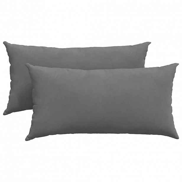 vidaXL Pohovkové polštáře 2 ks textil Tmavě šedá 80 x 40 cm