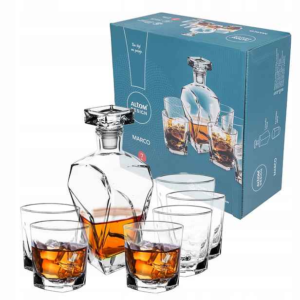Sklenice na whisky na nápoje a karafu Altom Design Sada 7 dílů Marco