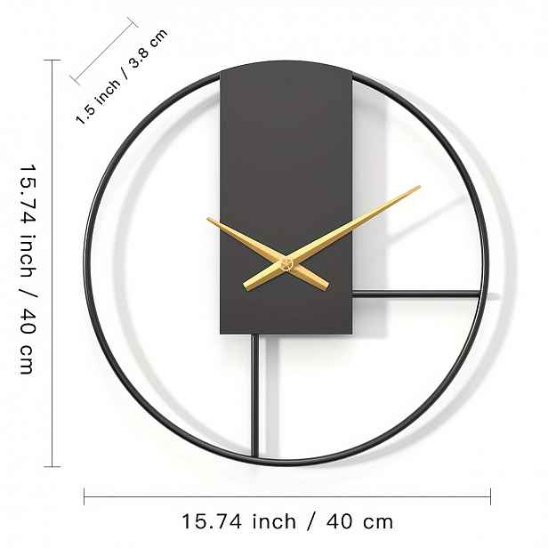 TEMU 16palcový/40cm minimalistický módní kovový železný populární tichý nástěnný hodinky do obývacího pokoje a ložnice