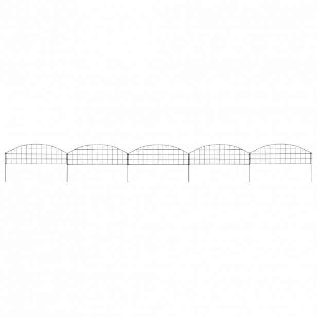 vidaXL Obloukový zahradní plot 77,3 x 26 cm zelený