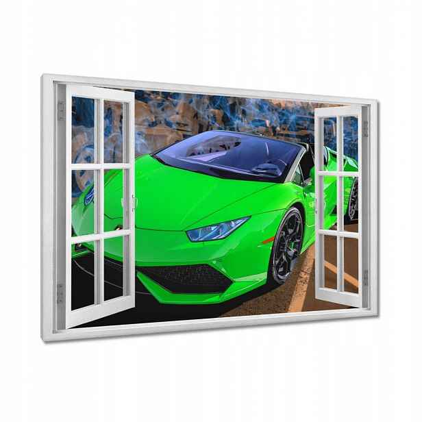 Obrazy 120x80 Zelené sportovní auto