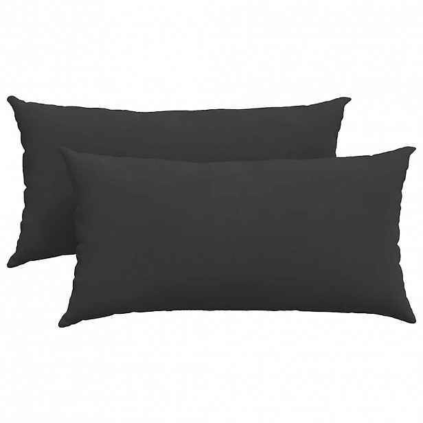 vidaXL Pohovkové polštáře 2 ks textil Černá 80 x 40 cm