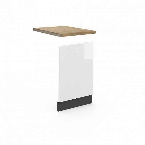 Vicco PŘEDNÍ PANEL Fame-Line Bílá vysoký lesk 45 cm , PD Dub