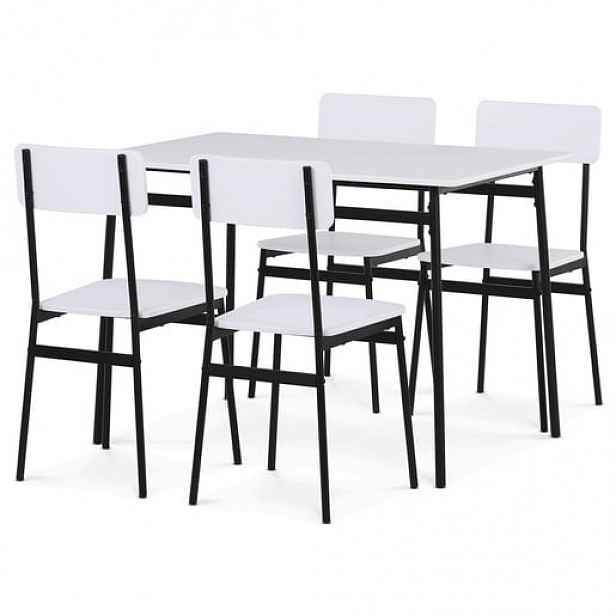 Jídelní set Autronic Bílá MDF AUT-O2155 WT