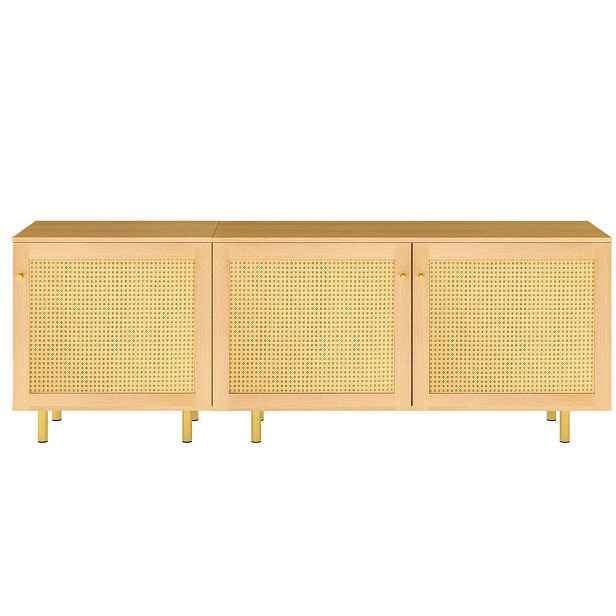 Modenvie SIDEBOARD z MDF, 180/40/63 cm, přírodní, modulární se 3 dvířky