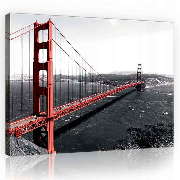 Obraz 100x75 Most Golden Gate Architektonická elegance k modernímu