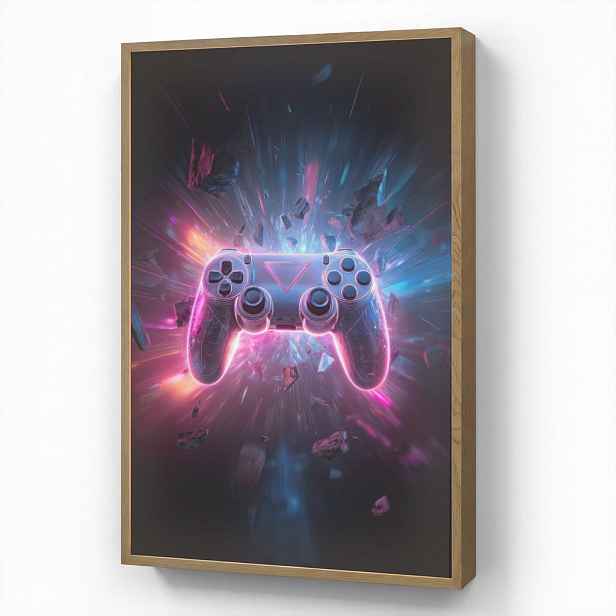 OnlyWow NÁSTĚNNÁ LAMPA S AKUMULÁTOREM Controller - Neon - Explosion - Abstraktní 60x90 cm