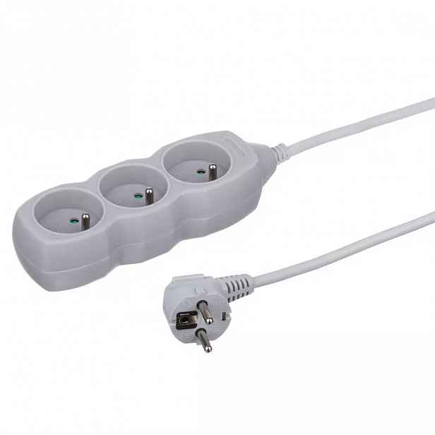 Prodlužovací kabel 3G 3X1 Z/U 5 m šedý