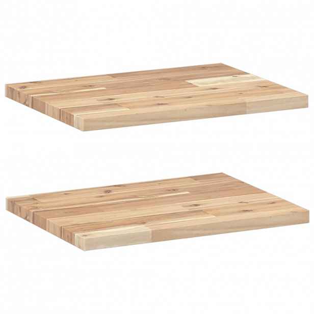 vidaXL Plovoucí police 2 ks 60 x 30 x 2 cm neošetřené akáciové dřevo