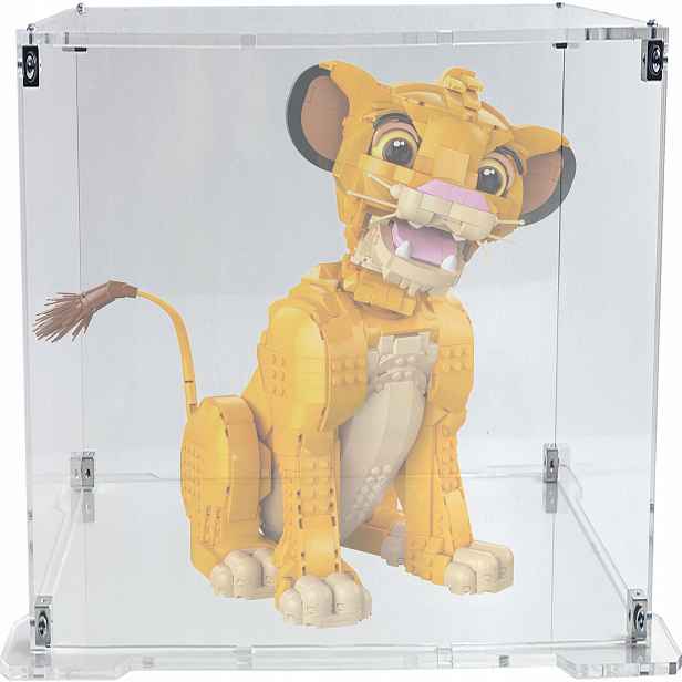 Vitrína s podstavcem Drewlandia pro stavebnici Lego 43247 Lví král mladý Simba