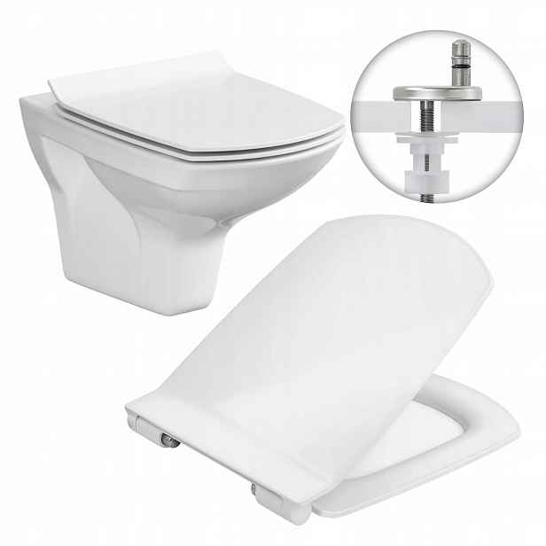 Wc sedátko Slim pro Cersanit Carina s pozvolným sklápěním, odnímatelné Wc Bonus