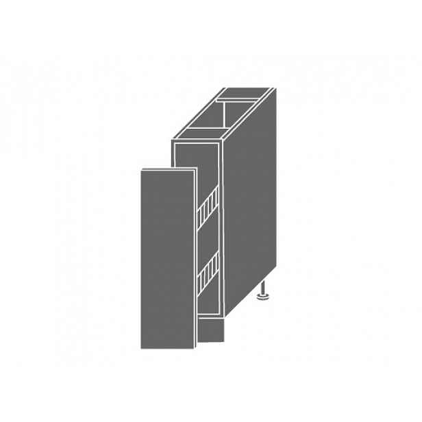 PLATINUM, skříňka dolní D15 + cargo, levá, korpus: grey, barva: black