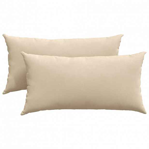 vidaXL Pohovkové polštáře 2 ks textil Krémová 80 x 40 cm
