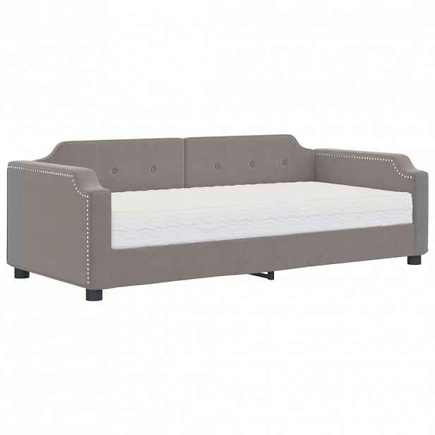 vidaXL Válenda s matrací taupe 80 x 200 cm textil