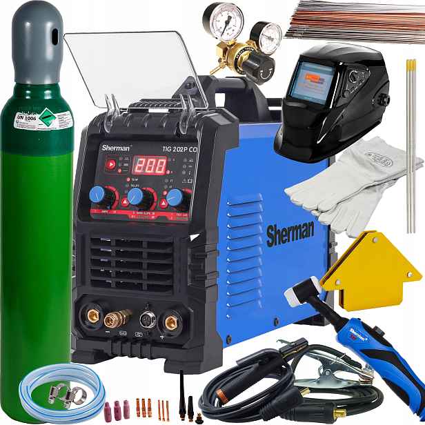 Invertorová svářečka Tig Sherman 202P Cold Mma Hf 200A Igbt Vrd Set 1