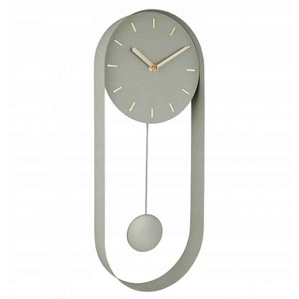 Nástěnné hodiny s kyvadlem, tichý mechanismus, zelené Pendulum Charm