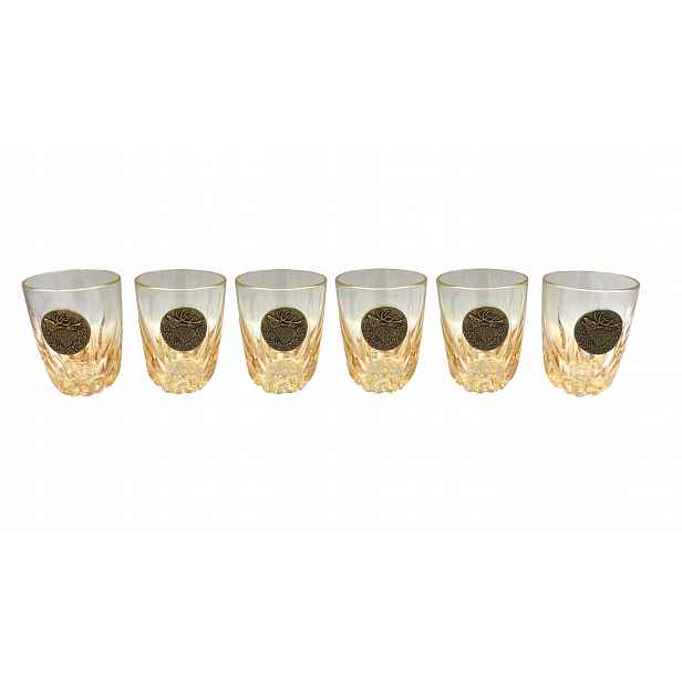 Sklenice Golden Fox Fire jantar 6 Ks-Ne