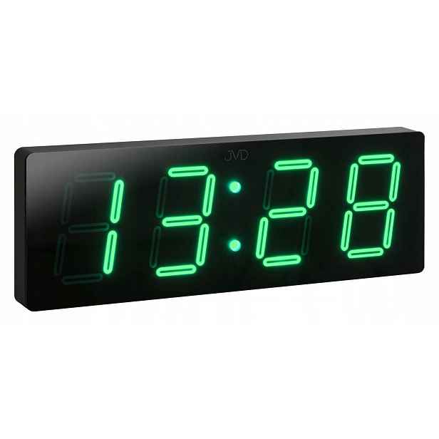 Velké Led Nástěnné Hodiny Jvd DH1.3 Délka 51 cm Číslice 12,5 cm Zelená