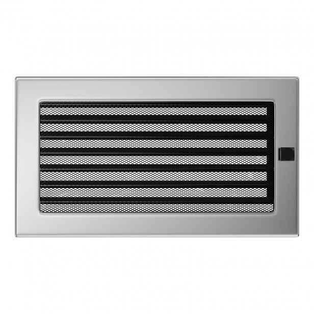 Ventilační Mřížka 17x30 niklovaná s žaluzií