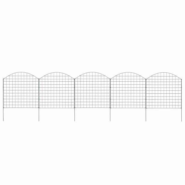 vidaXL Obloukový zahradní plot 77,5 x 78,5 cm zelený