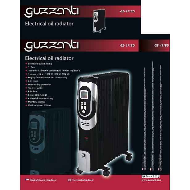 Olejový radiátor Guzzanti GZ 411BD