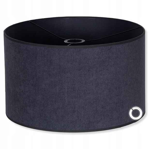 Stínidlo Abažur Moderní Soft Anracit Grafit 40 x 25 cm Velké pro lampy e27