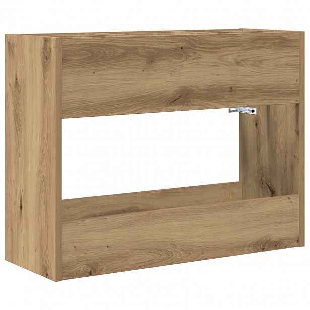 vidaXL Stojan na slunečníky s úložištěm Artisanový dub 65 x 24 x 50 cm