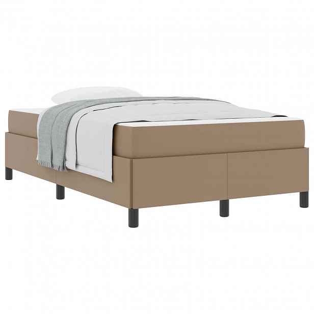 vidaXL Rám postele s matrací Cappuccino 120 x 190 cm textil