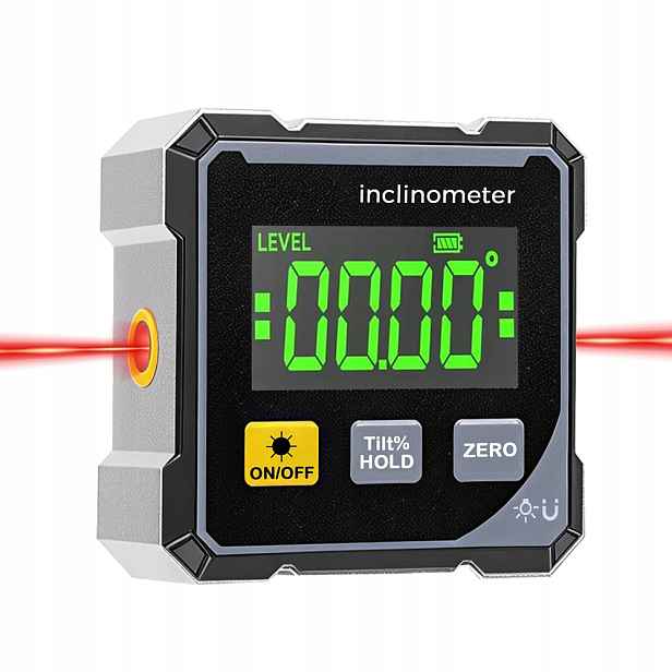4x90° Laserový Úhloměr Inklinometr Usb Nabíjecí Magnetický