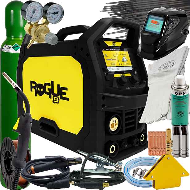 Esab Rogue Emp 210 Pro Svařovací stroj Mig Mag Mma Tig Lift 230V Pfc IP23S SET1