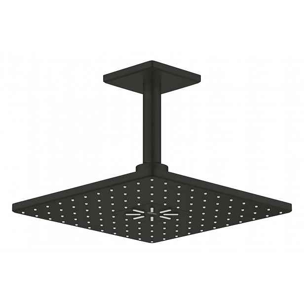 Grohe Rainshower SmartActive Cube - Hlavová sprcha, 31x31 cm, 2 proudy, phantom black 26481KF0