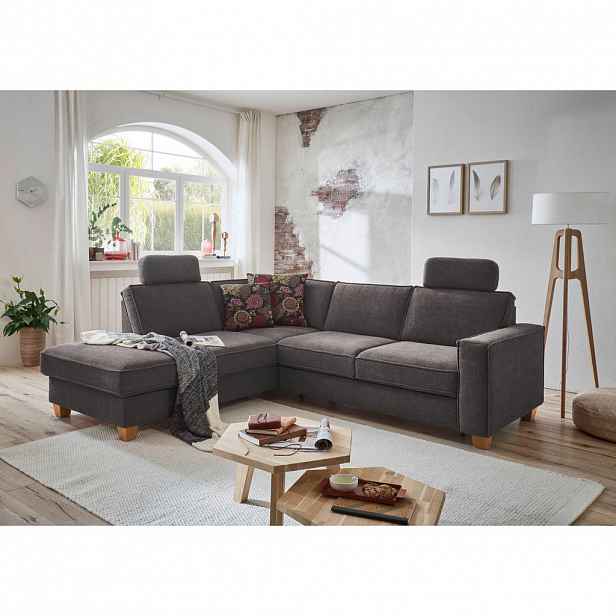 Sit & More ROHOVÁ SEDAČKA, textil, tmavě šedá