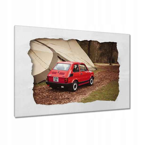 Obrazy 120x80 Červený malý Fiat 126p